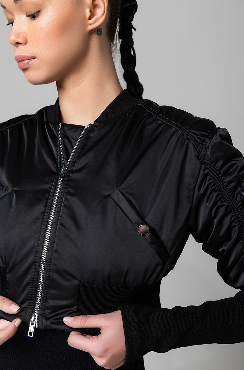 BABBS SKINNY ARM BOMBER JACKET