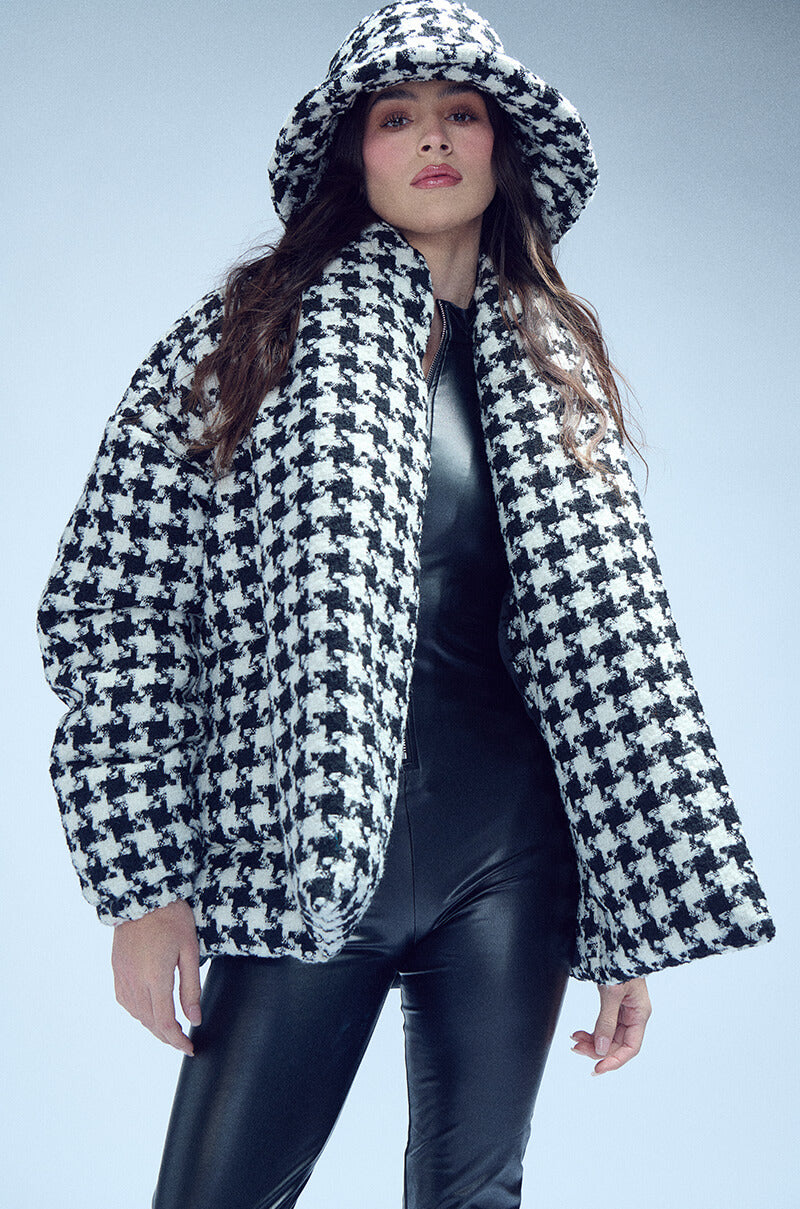 RIVE GAUCHE HOUNDSTOOTH PUFFER