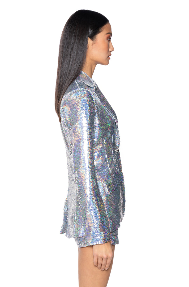 HANSEL HOLIDAY SEQUIN FITTED BLAZER