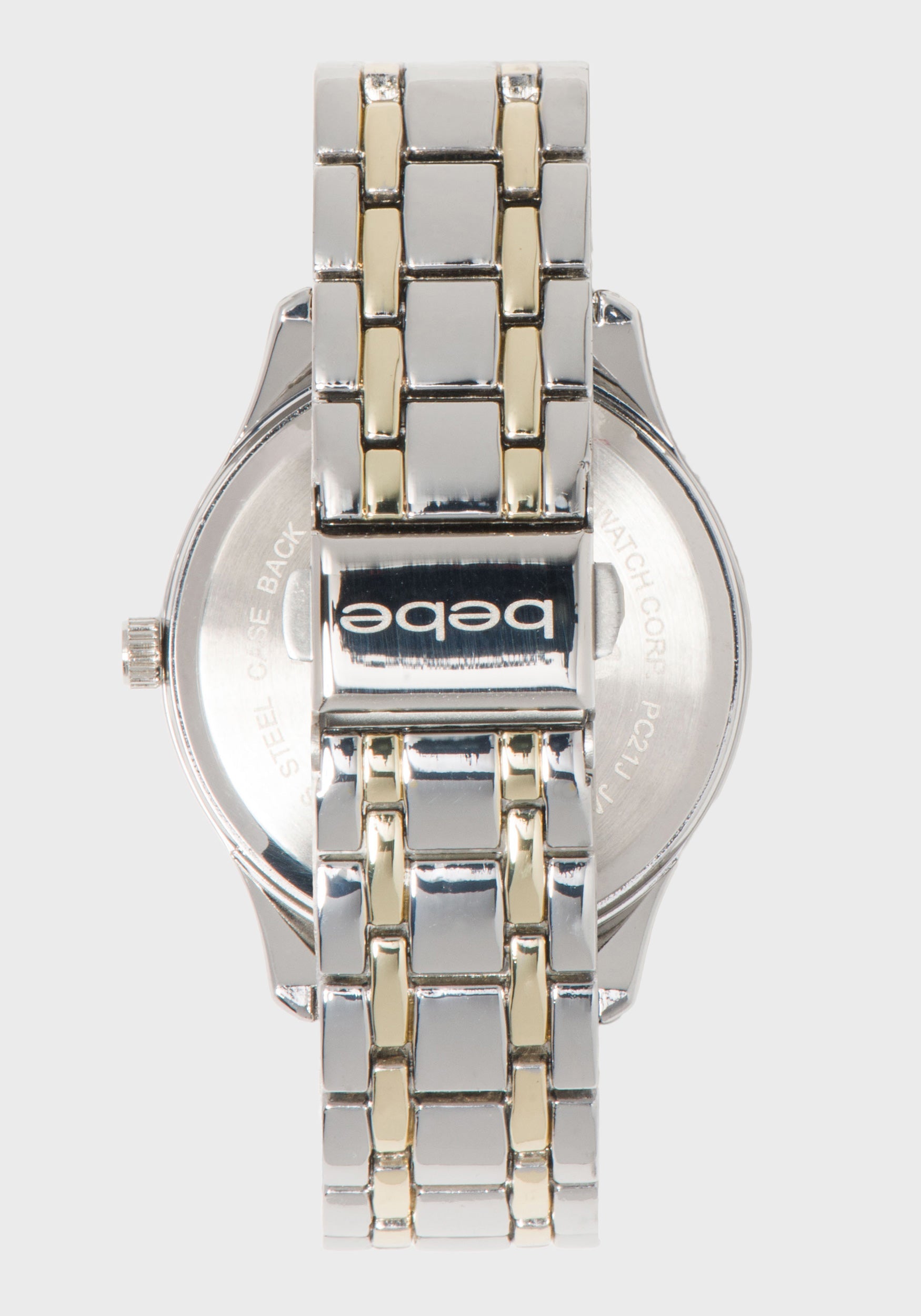 Two-Tone Crystal Logo Watch