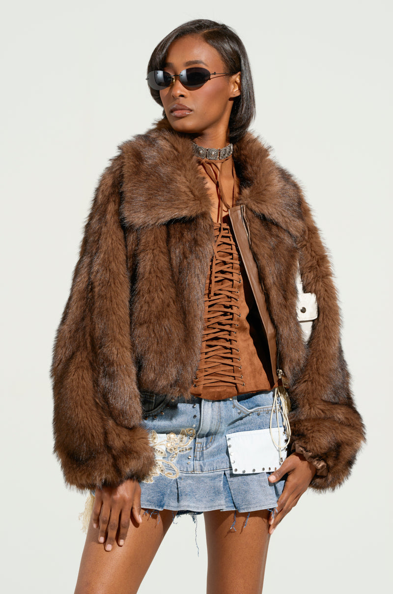 KAI FAUX FUR BOMBER