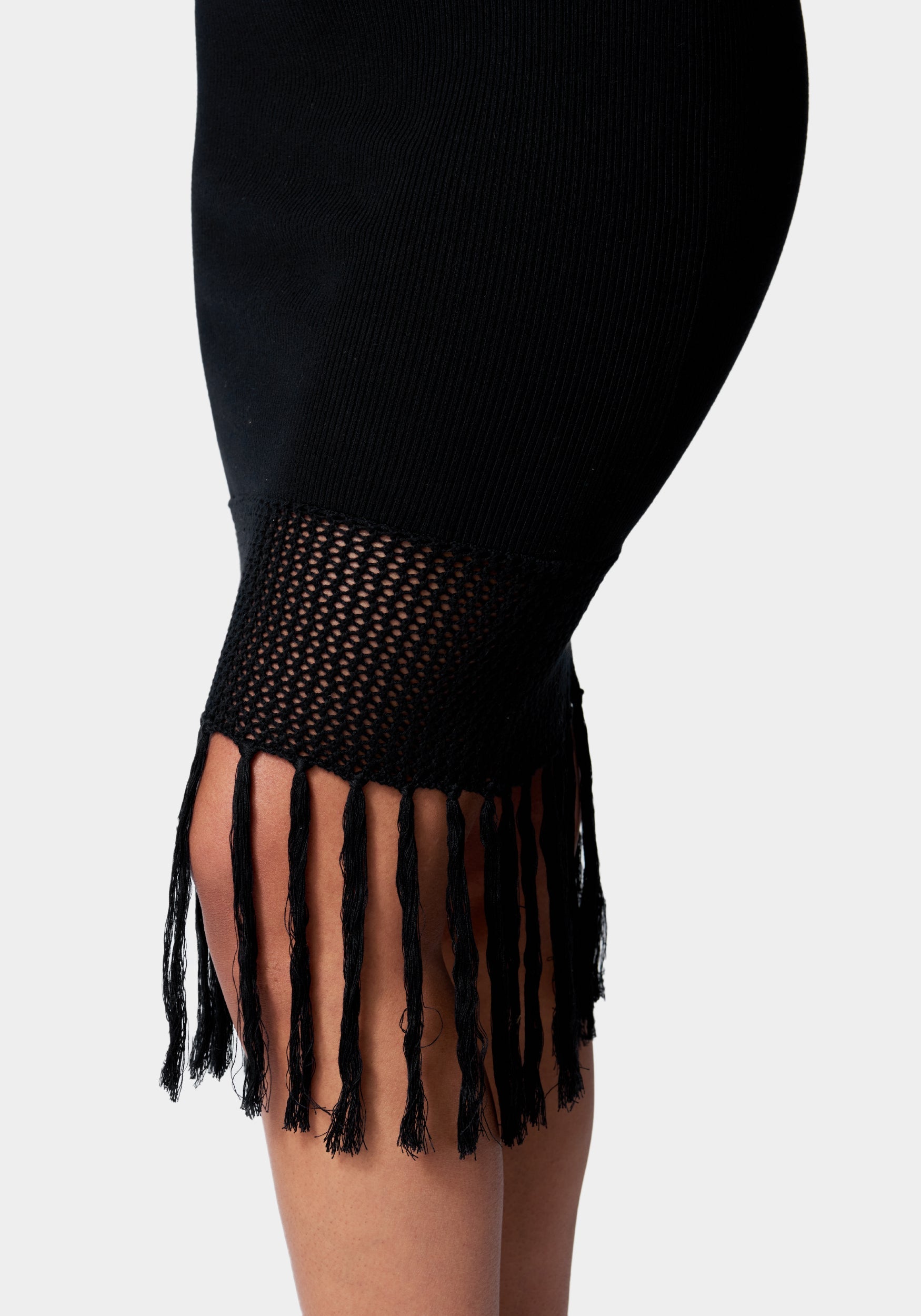 Tassel Fringe Sweater Dress