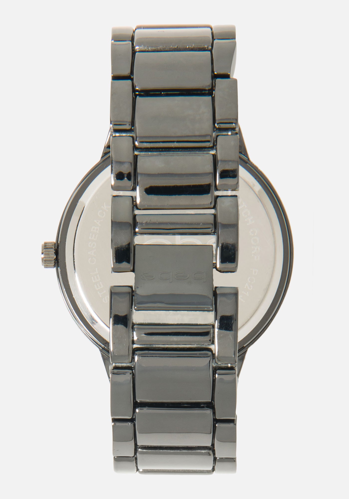 Bebe Logo Crystal Bezel Watch