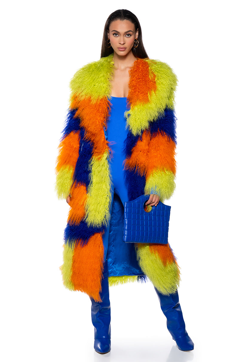 RIDAY REAL MOHAIR FUR TRENCH COAT