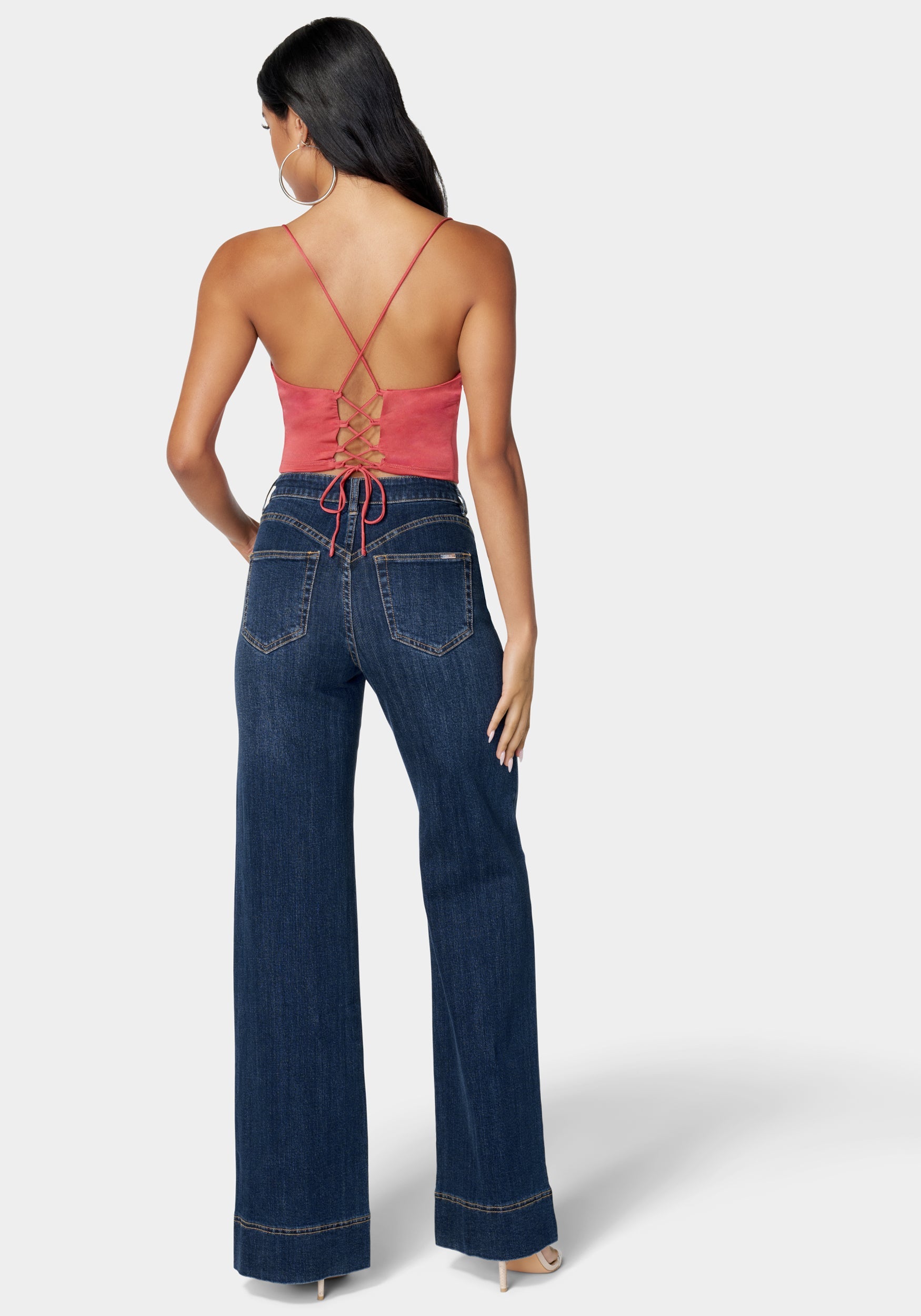 Natural Waist Wide Leg Jean