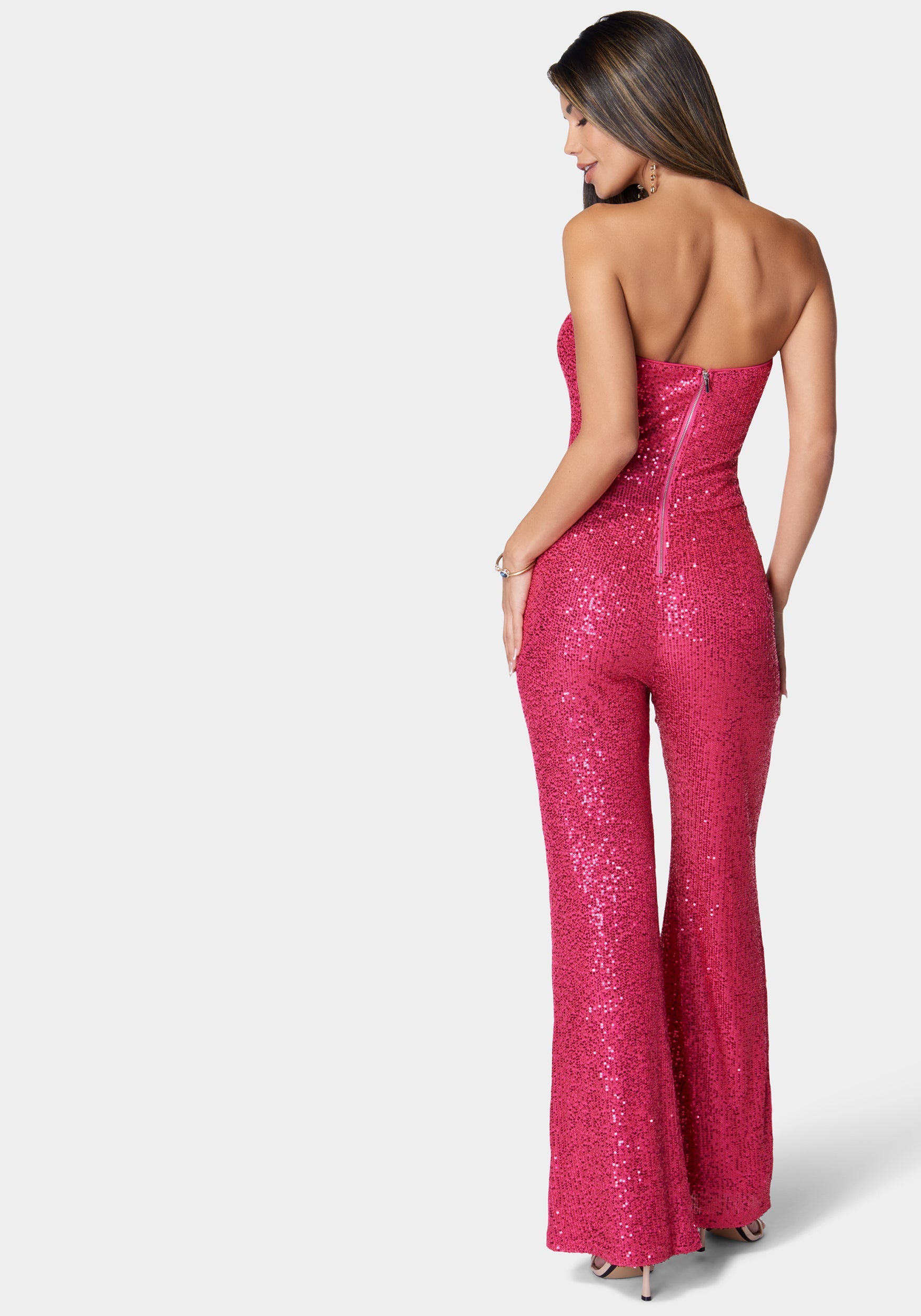 Strapless Sequin Jumpsuit