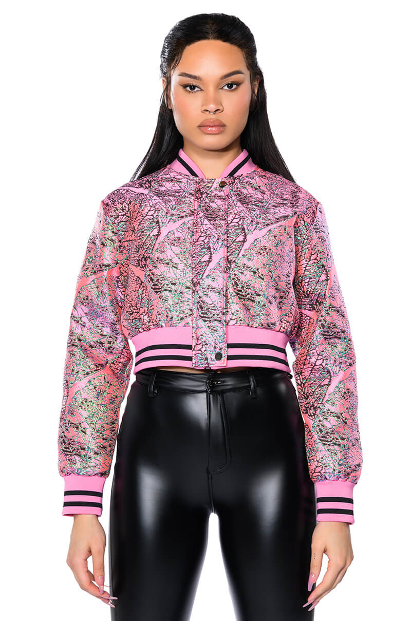 BROCADE TAPESTRY SPRING BOMBER