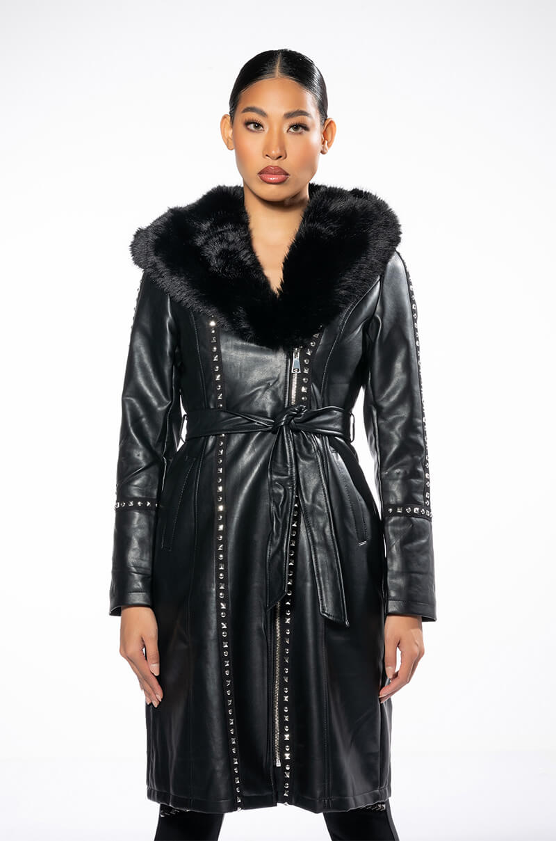 UPTOWN GIRL FUR COLLAR COAT