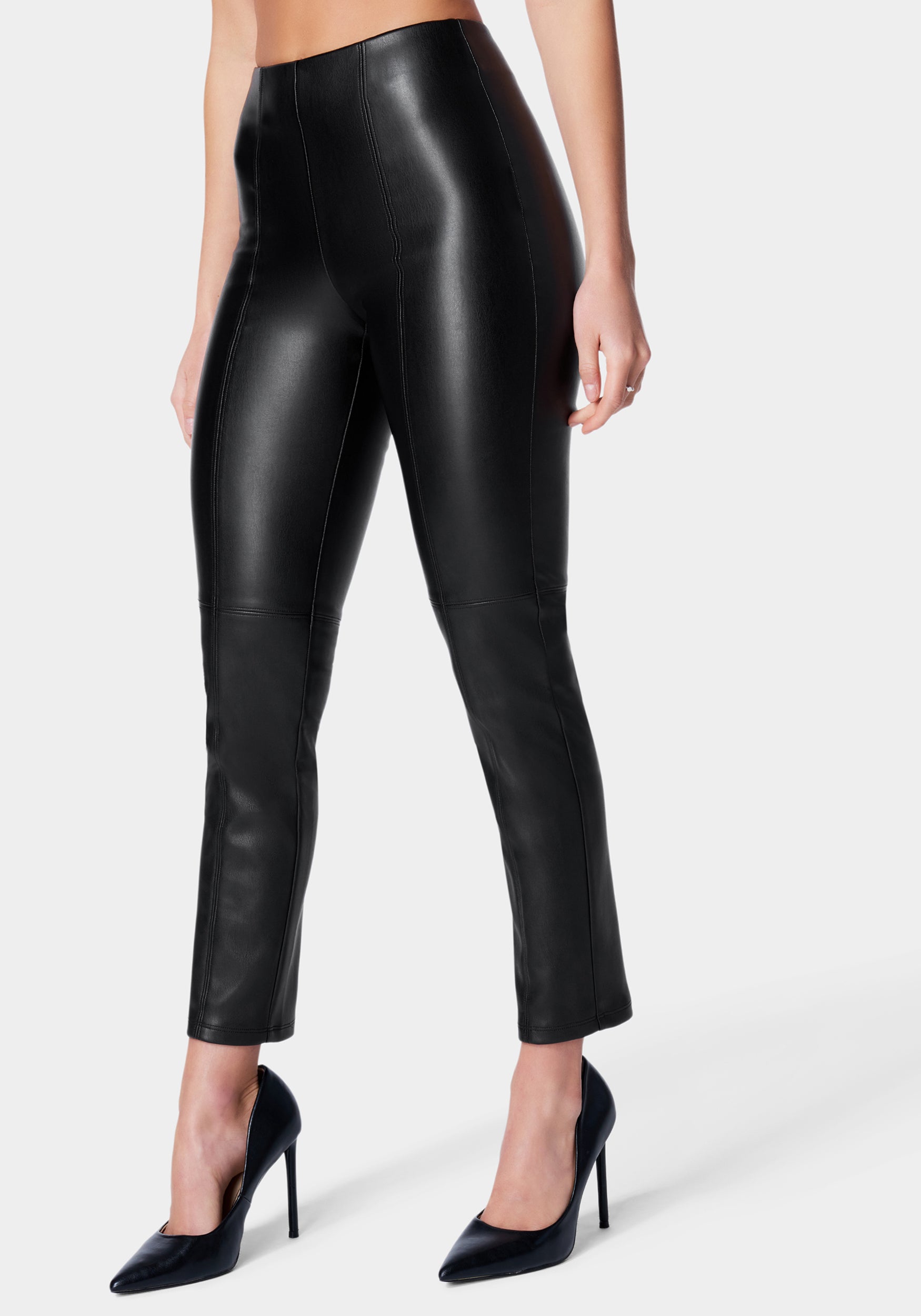 Vegan Leather High Waist Slim Leg Pant