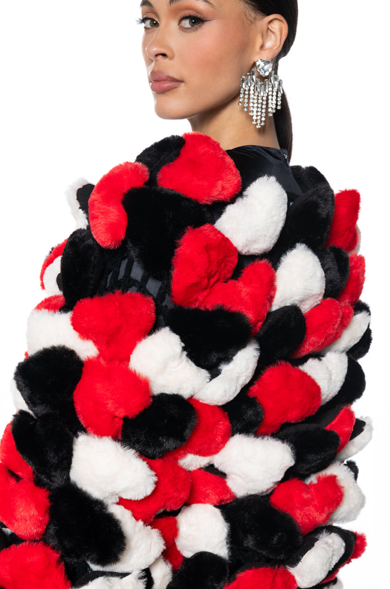 QUEEN OF HEARTS PLUSH CARDIGAN