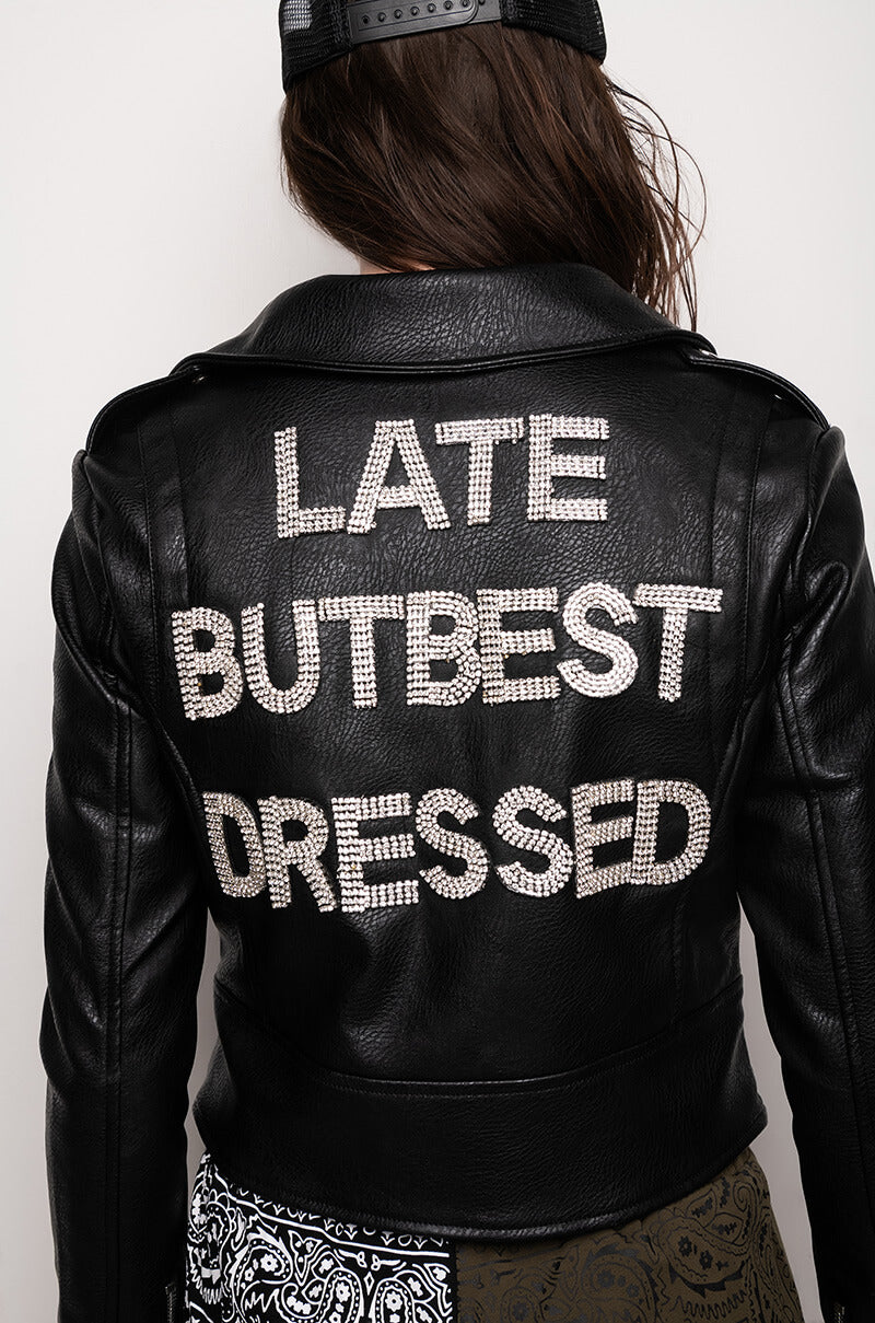 BEST DRESSED BLING MOTO JACKET