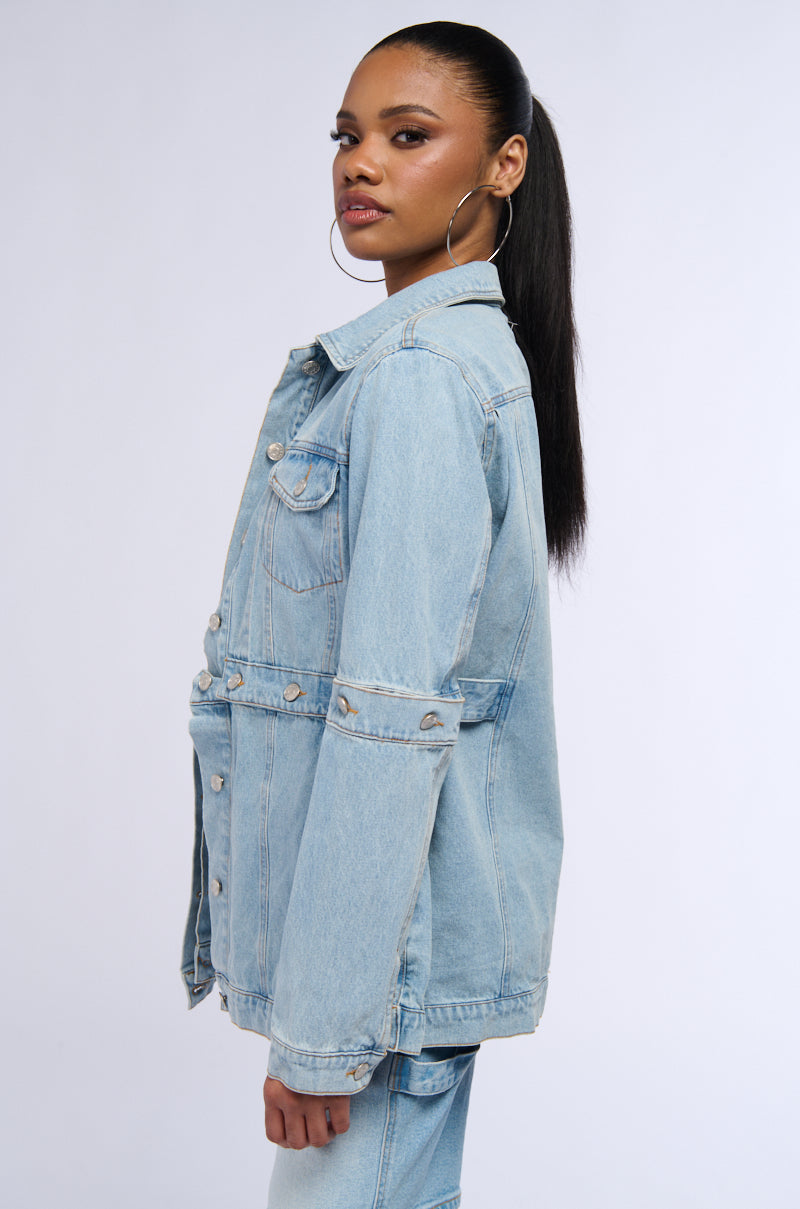 DENIM ROSETTE JACKET