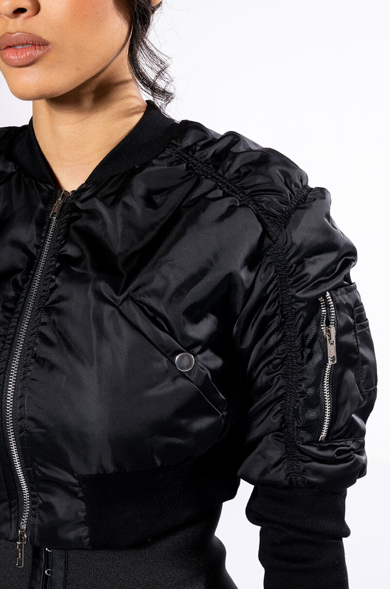 BABBS SKINNY ARM BOMBER JACKET