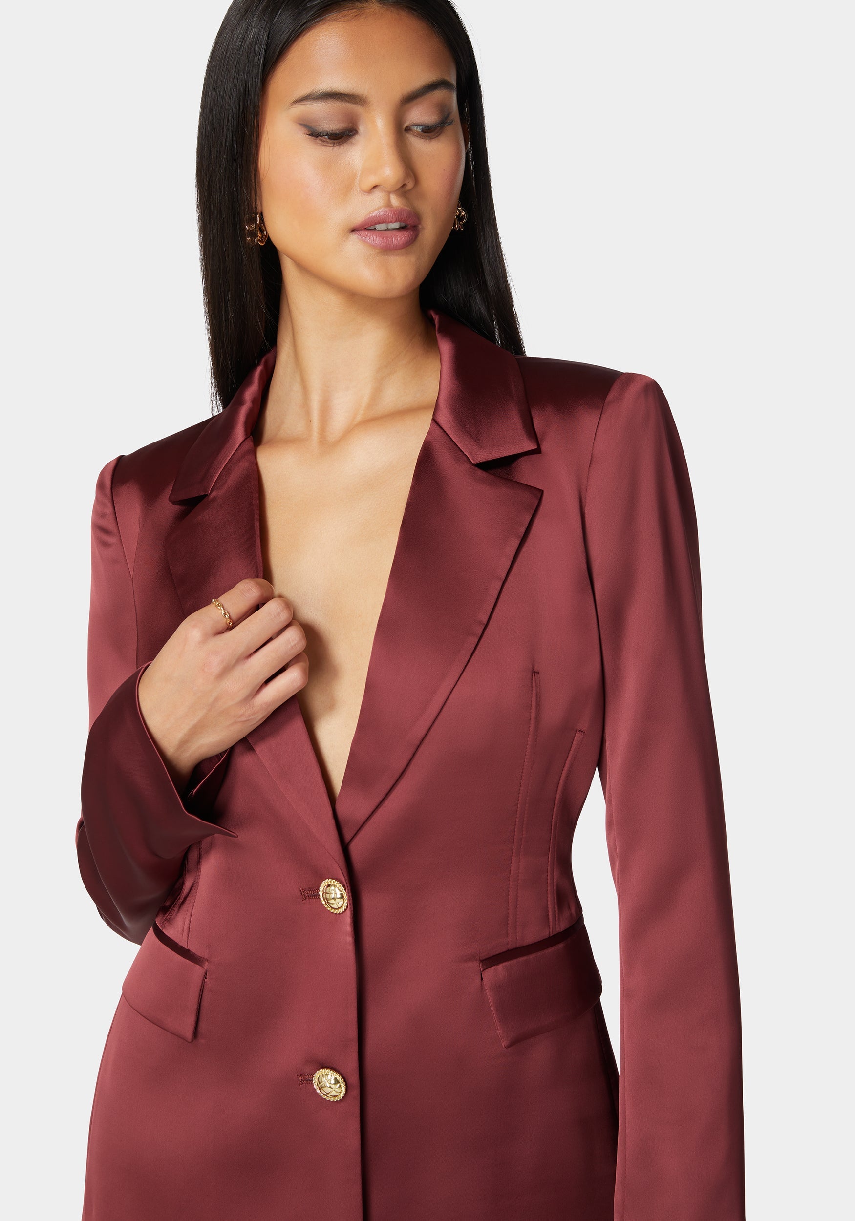 Tailored Satin Blazer