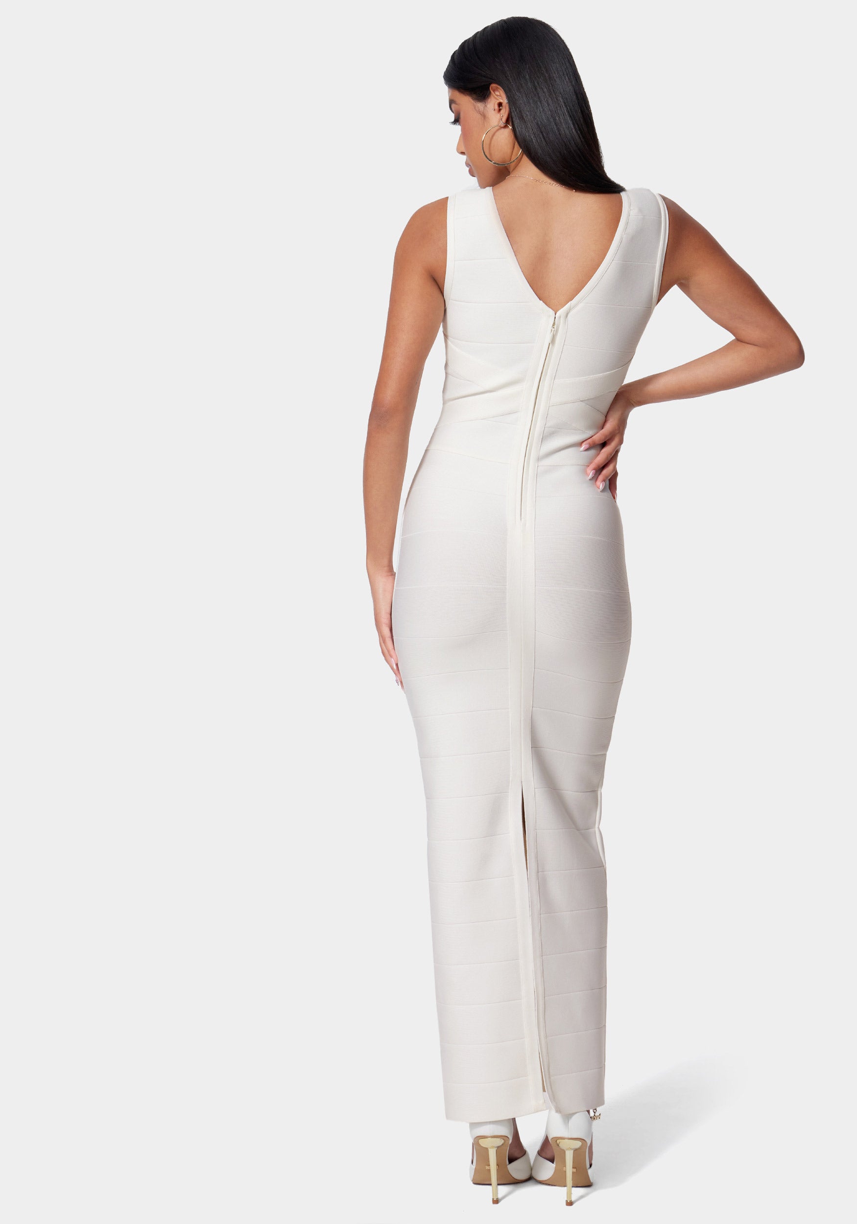 Luxe Bandage Double V Gown