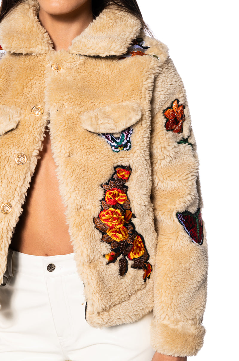 JESUIS FURRY BOMBER JACKET