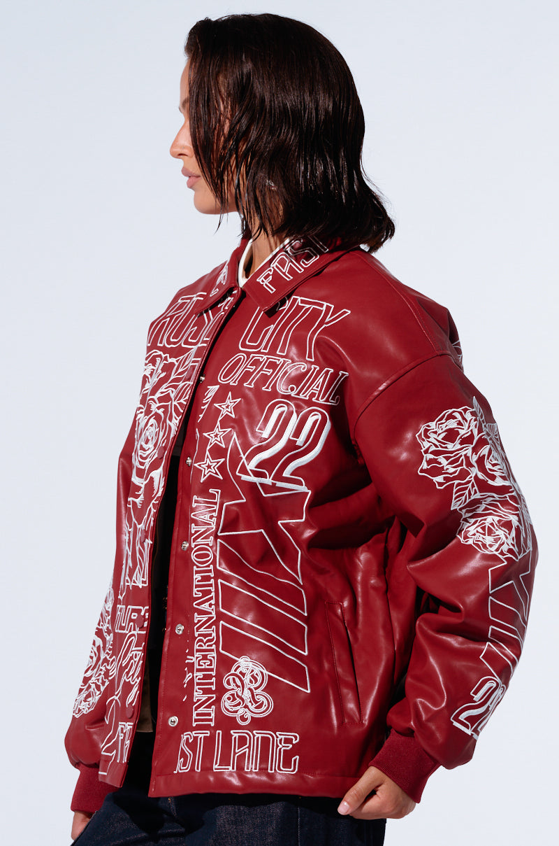 ROSE CITY EMBROIDERED BOMBER