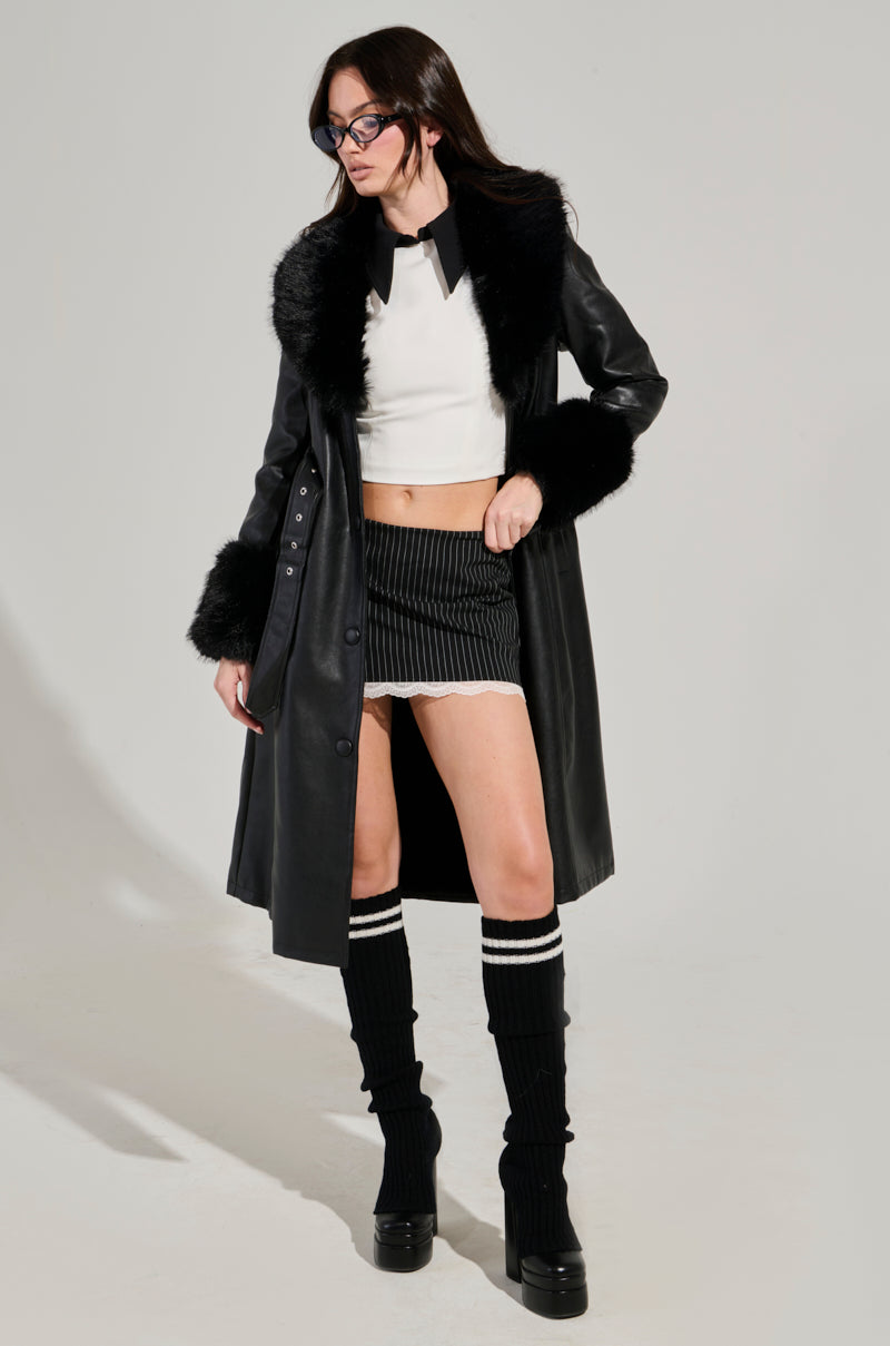 KAYA FUR TRIM TRENCH