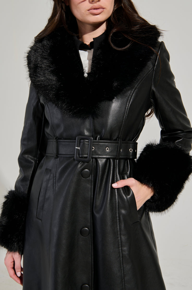 KAYA FUR TRIM TRENCH