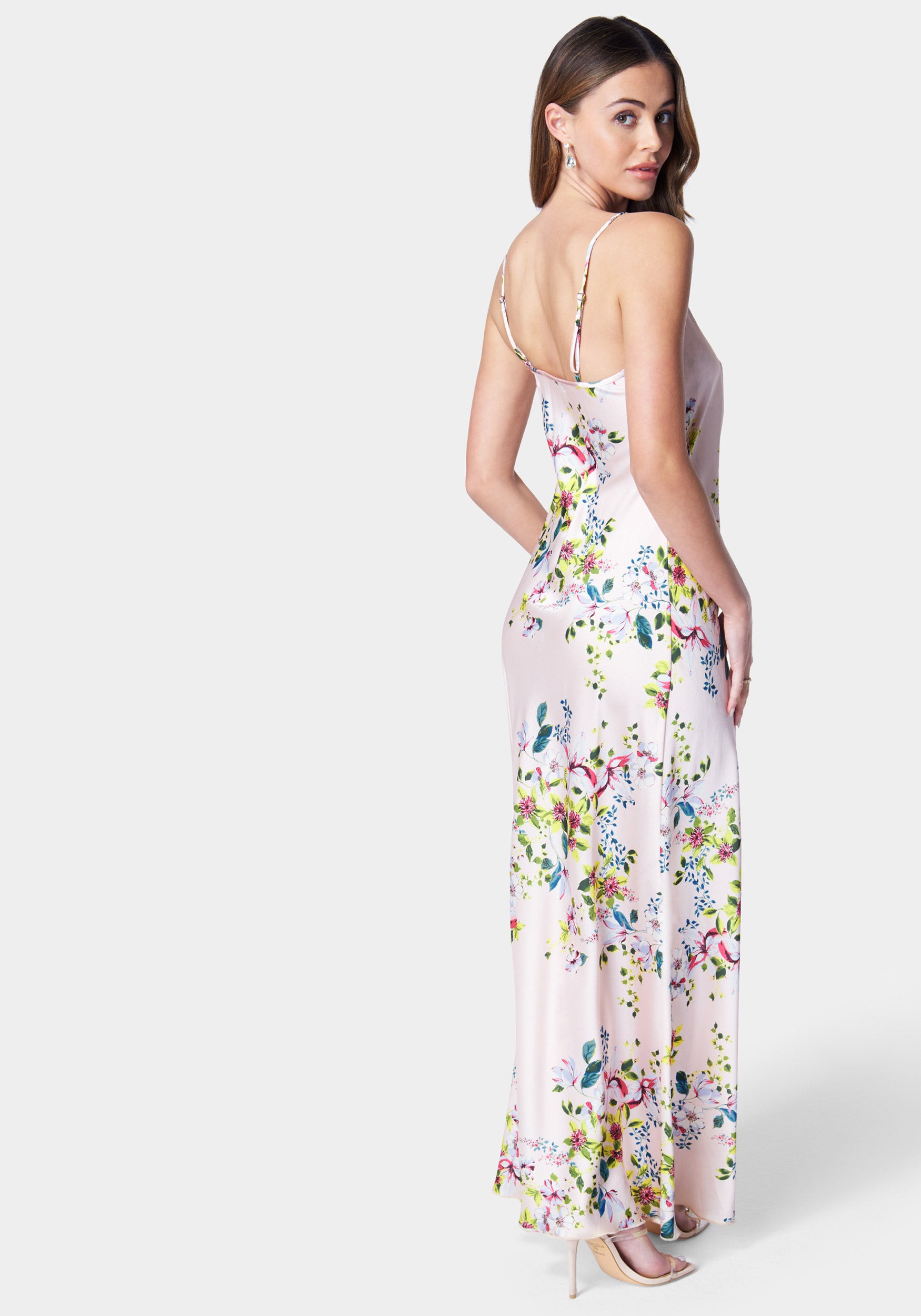 Floral Cowl Neck Maxi Dress