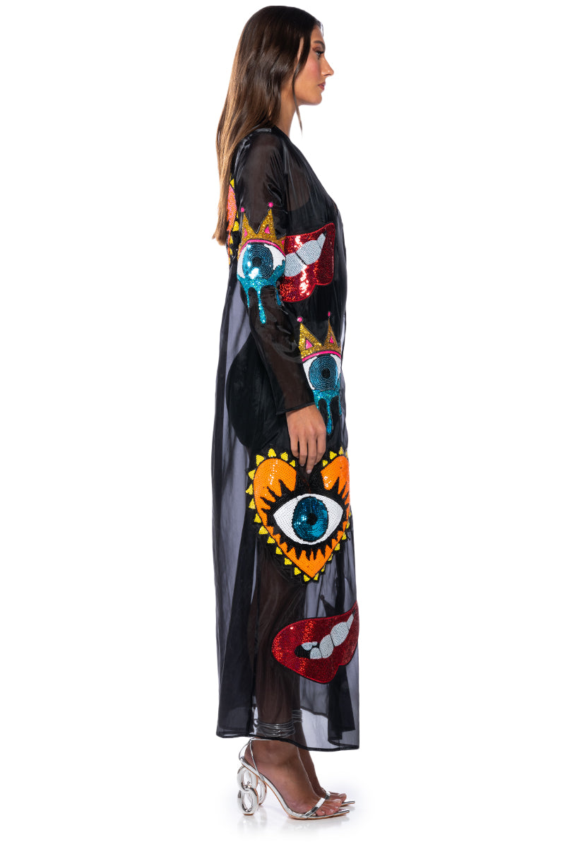 EYES WIDE SHUT SEQUIN HOLIDAY DUSTER