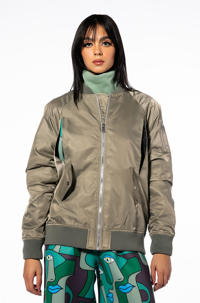 GET REAL DARLING PONCHO FLIGHT BOMBER