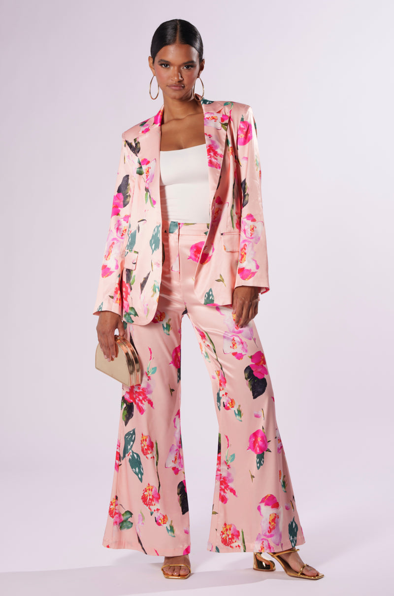 BLOSSOM SATIN BLAZER