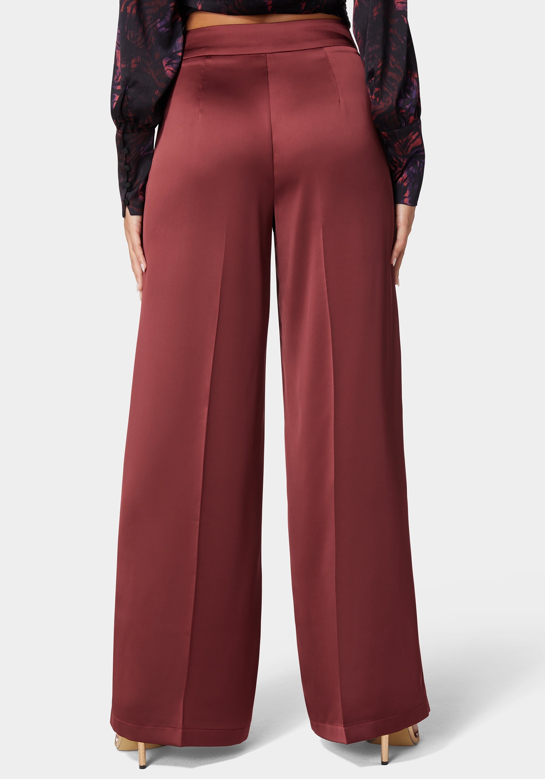 High Waist Palazzo Satin Pant