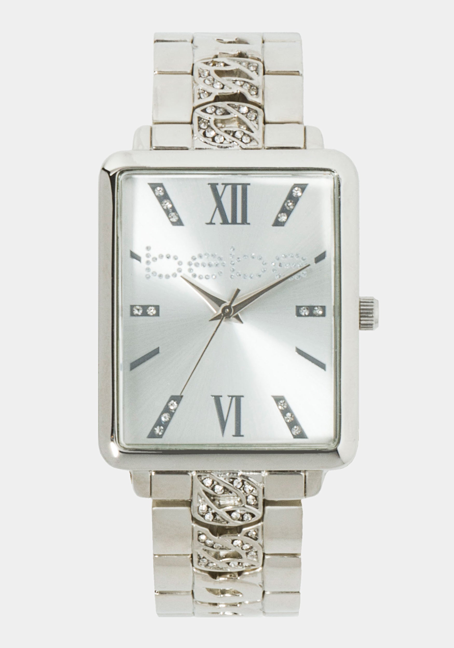 Silver Square Roman Numeral Watch