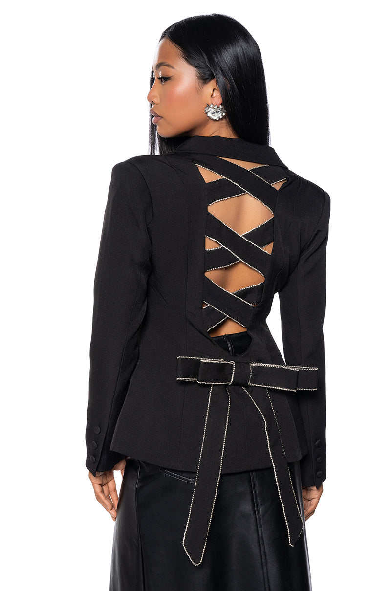 TINASHE BOW BACK BLAZER