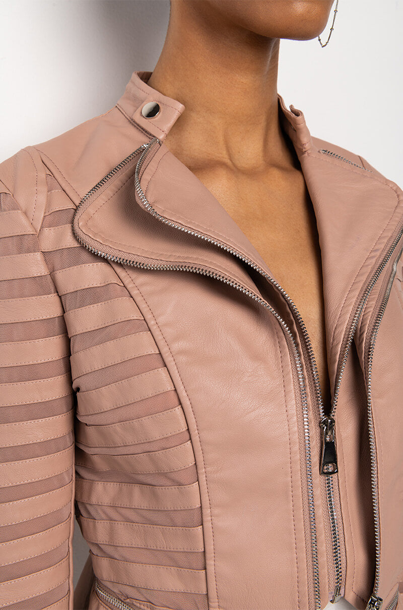 ON THE RUN MESH MOTO JACKET