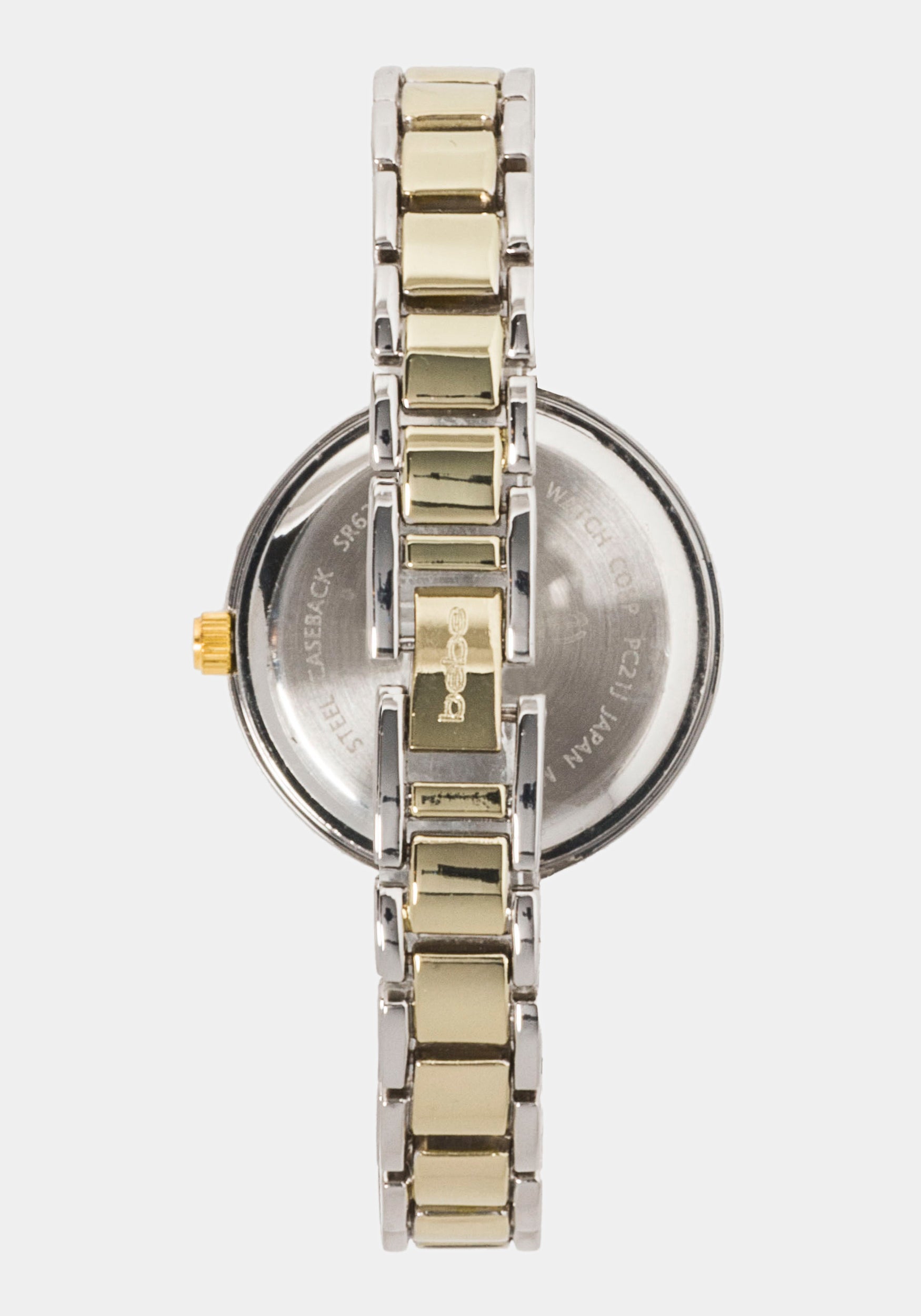 Gold Two Tone Pave Roman Numeral Watch