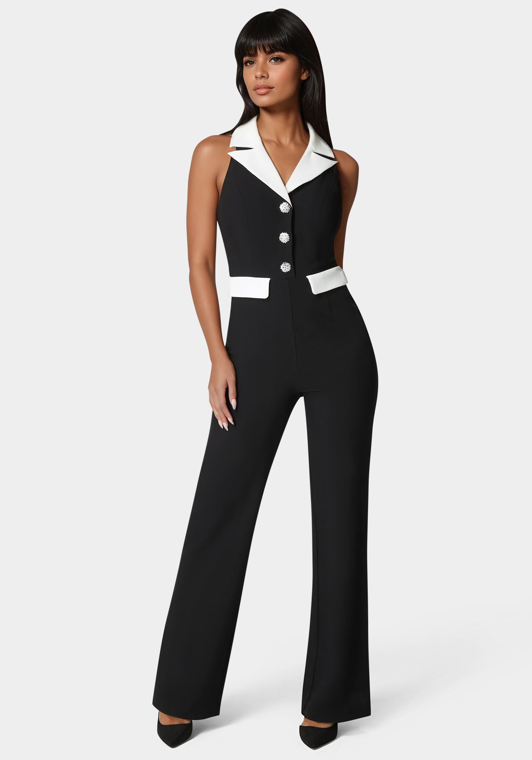 Tailored Straight Flared Jumpsuit