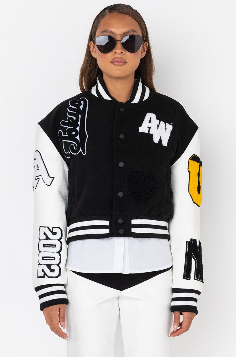 KEEP IT CLASSIC PATCH VARSITY JACKET