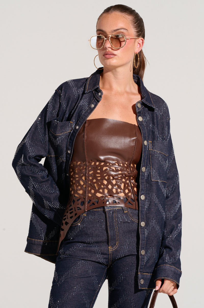 GOOD KARMA EMBELLISHED DENIM JACKET