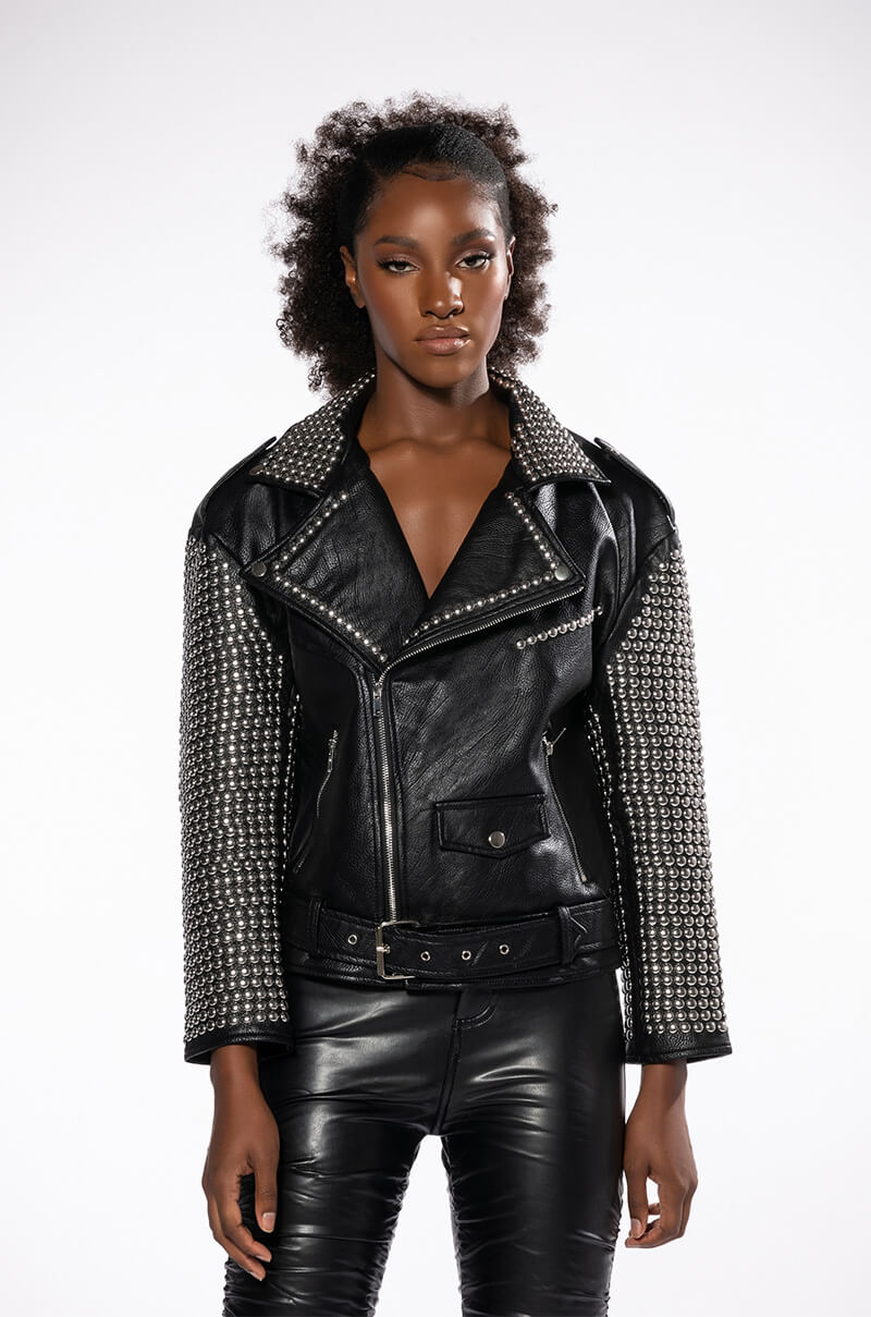 AFTER DARK OVERSIZED MOTO JACKET