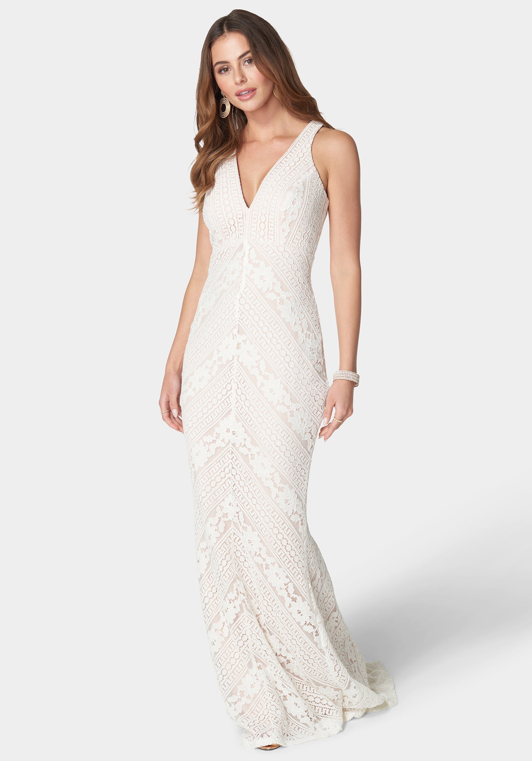 Sleeveless Lace Gown