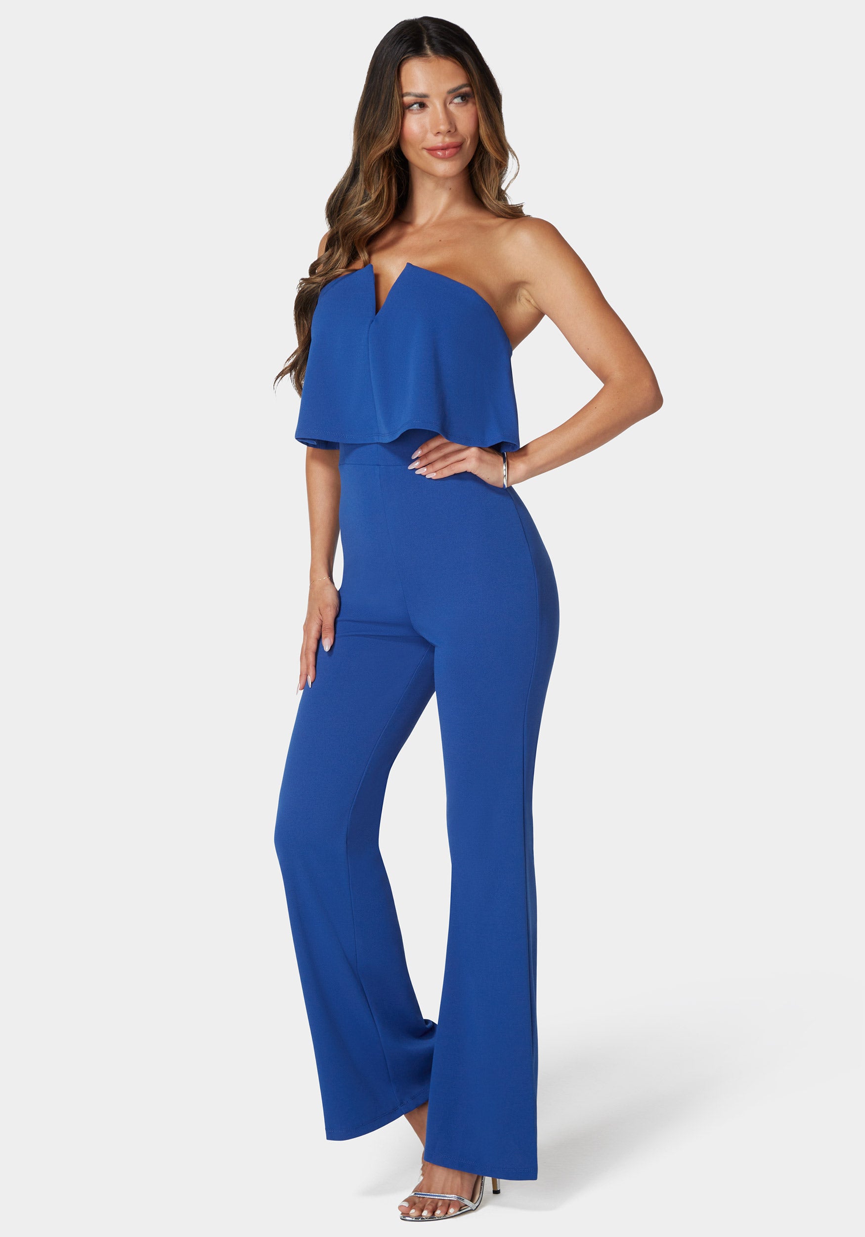 Strapless Overlay Jumpsuit