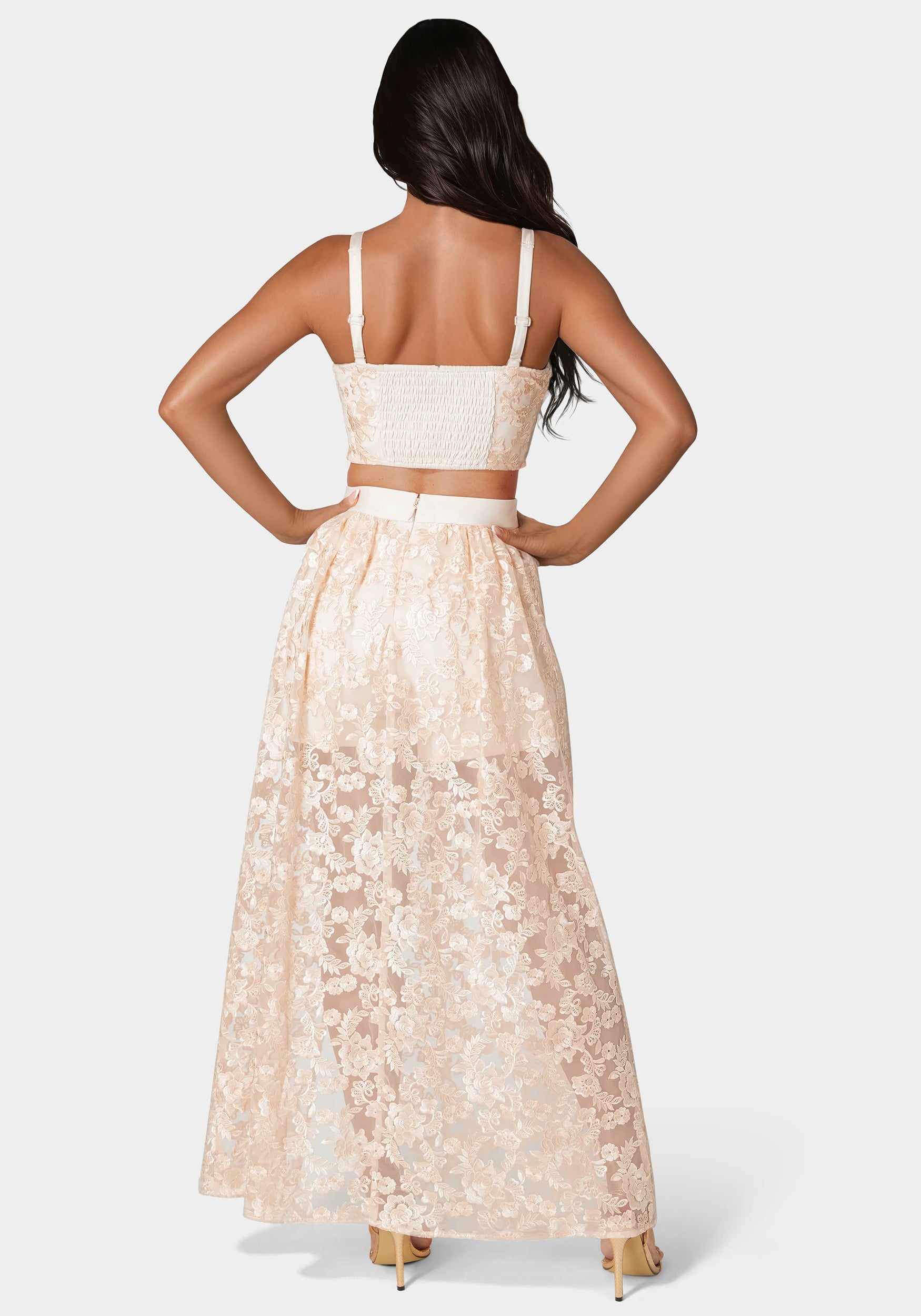 Two Piece Embroidered Gown