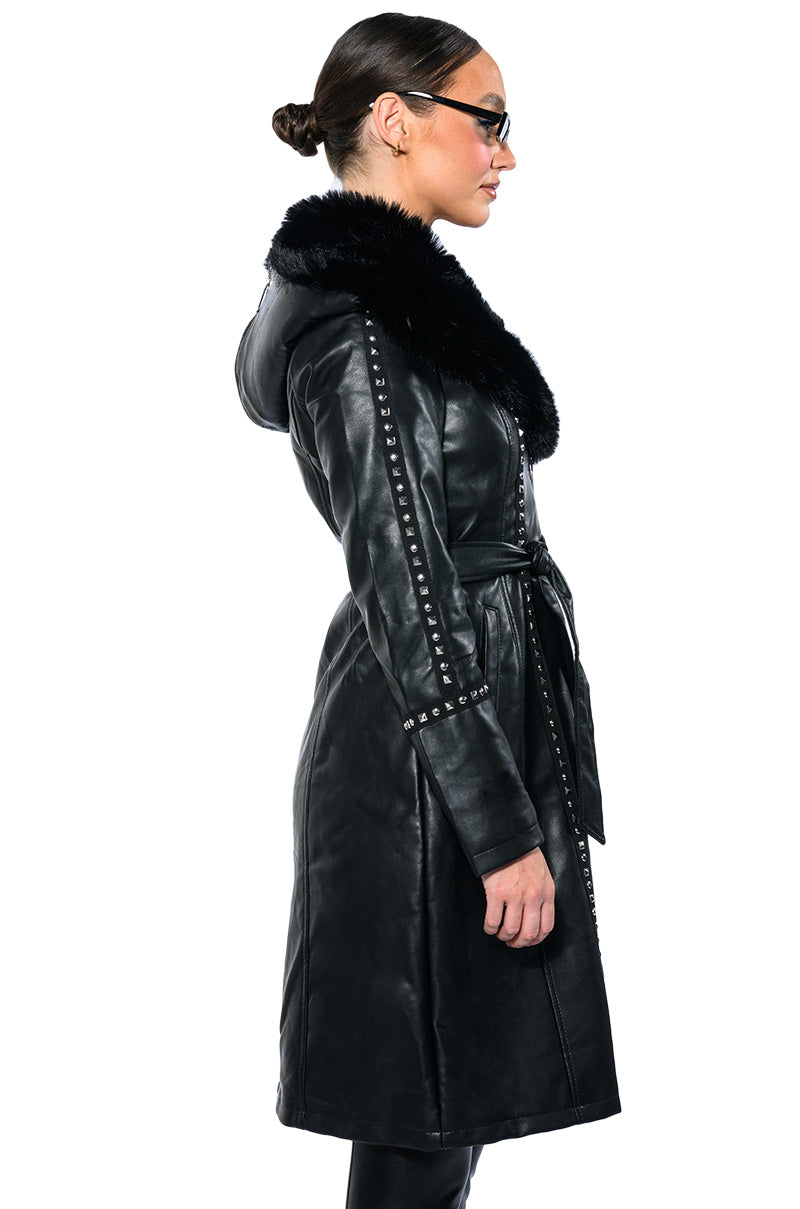 UPTOWN GIRL FUR COLLAR COAT