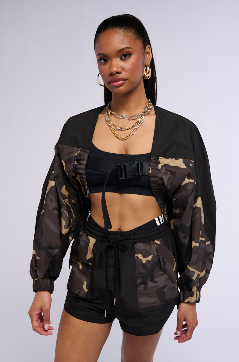 BAD HABITS CAMO BOMBER BOLERO