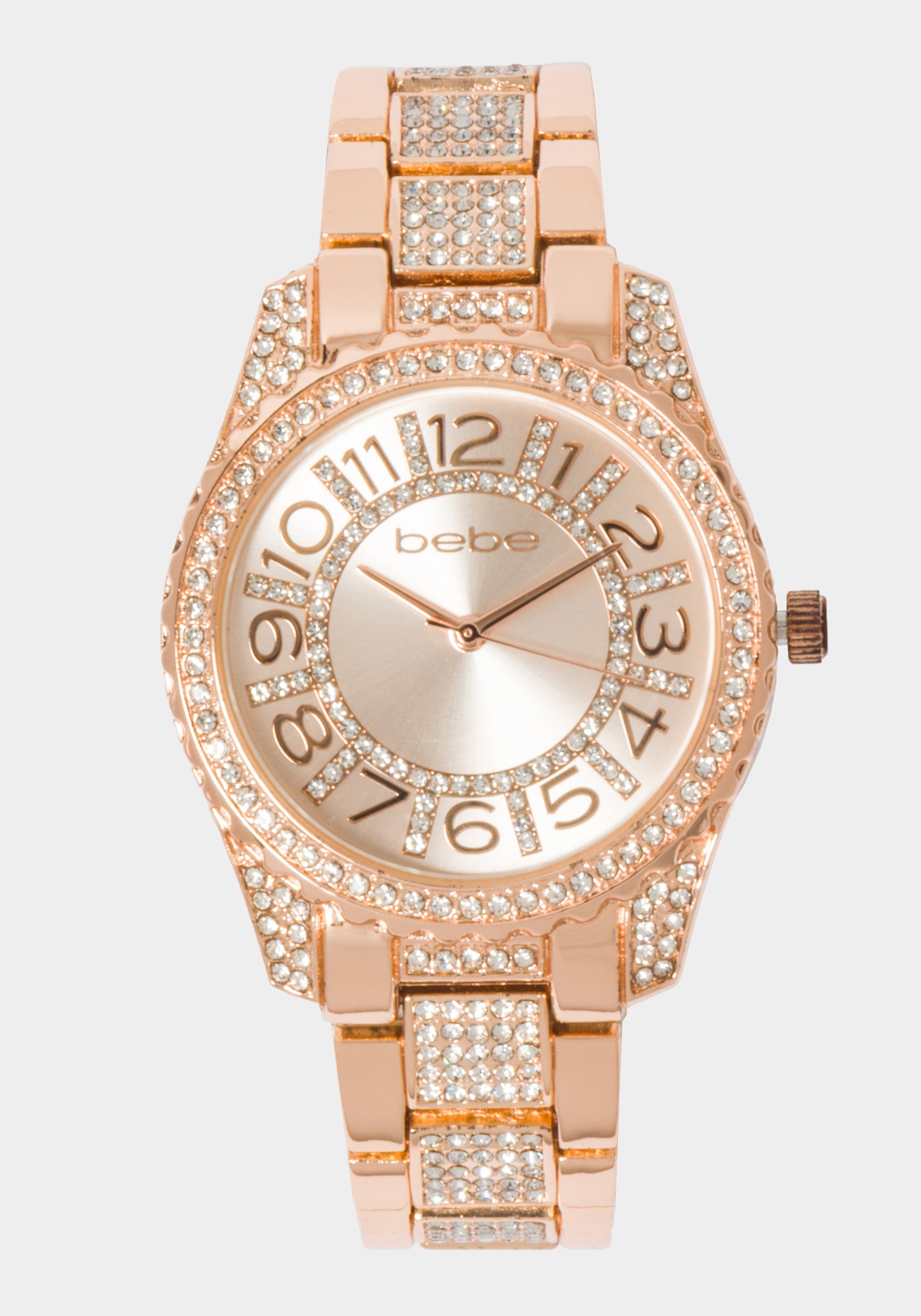 Rose Dial Crystal Bezel Watch