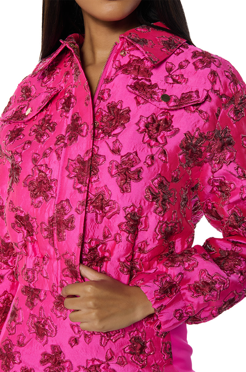 PINK PARA TU BROCADE BOMBER