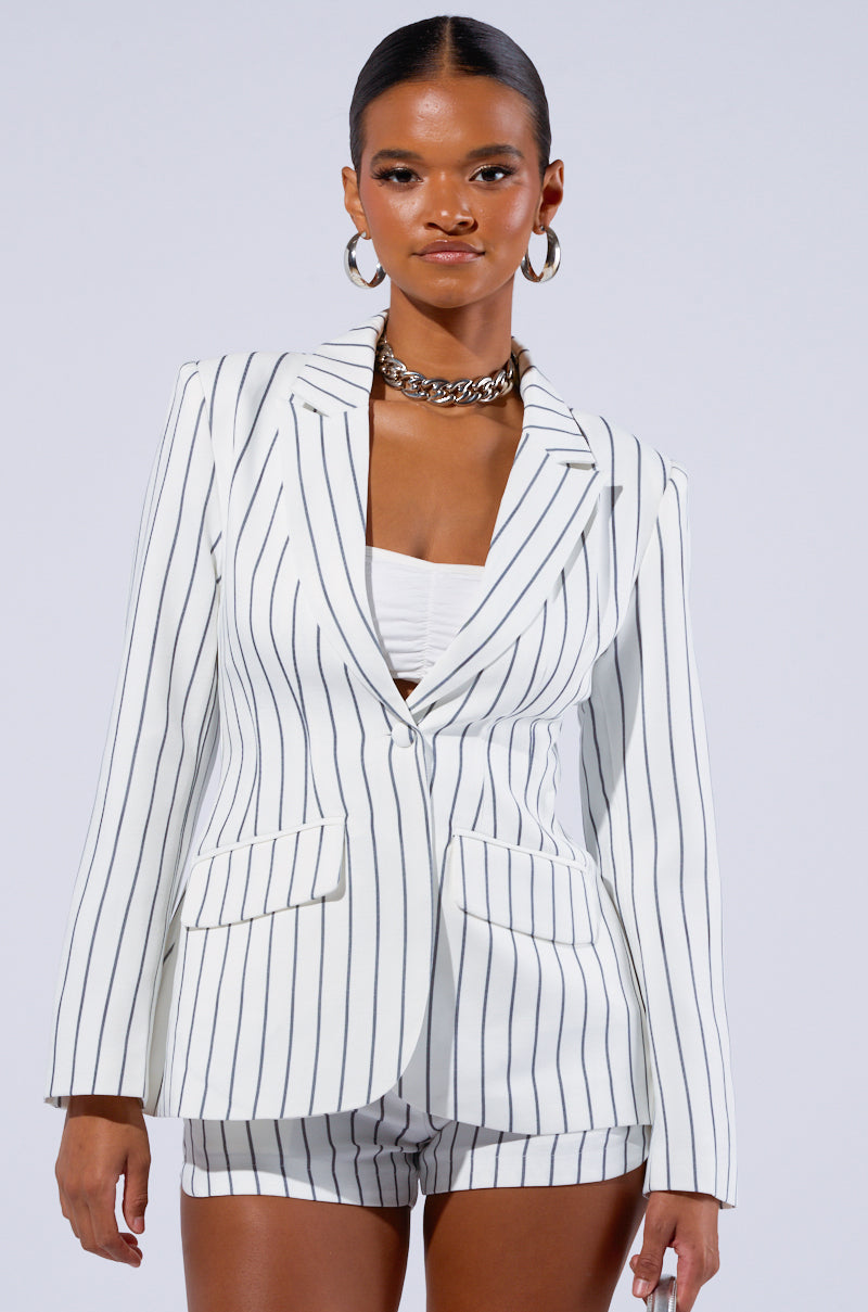 GRETA PINSTRIPE BLAZER