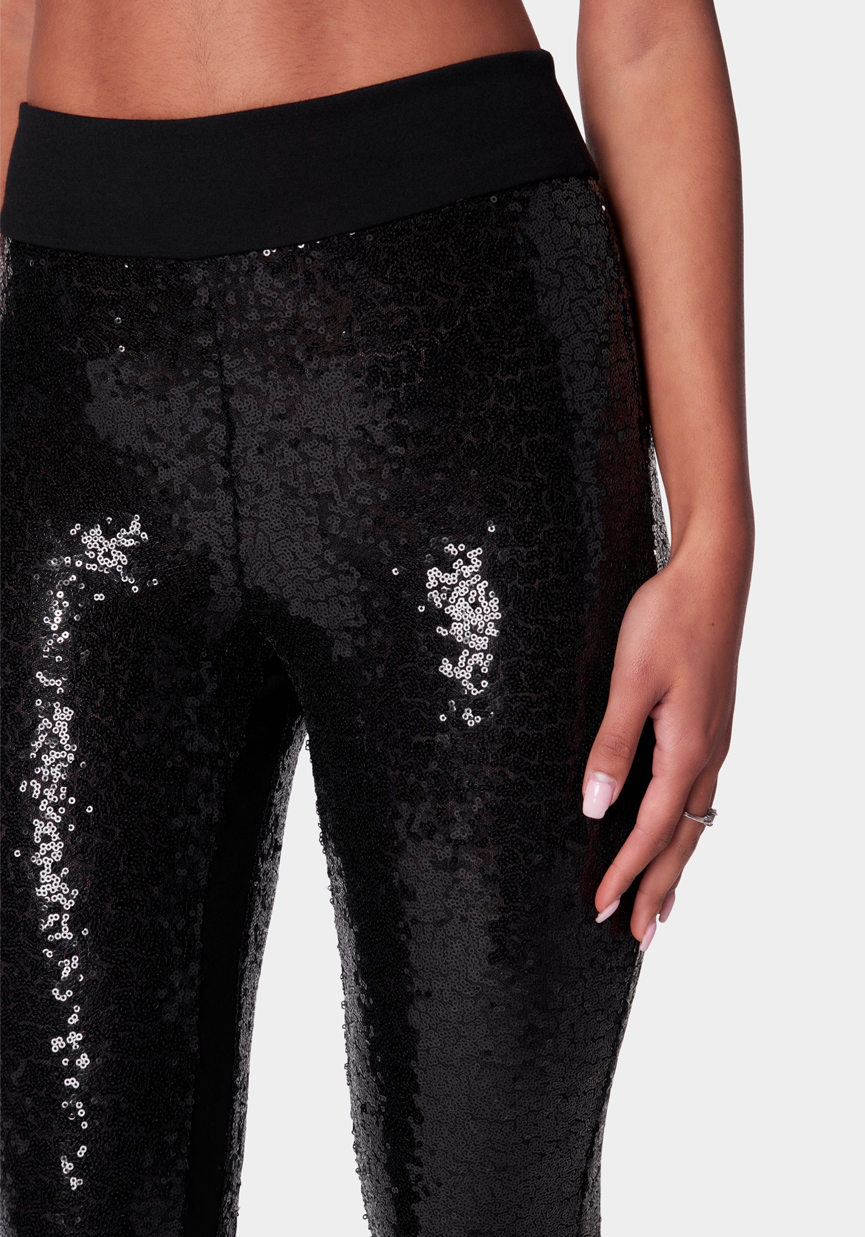 Sequin Tuxedo Stripe Legging