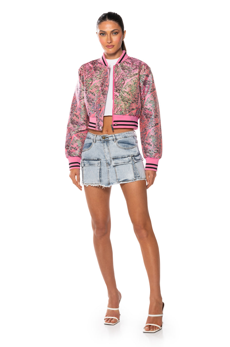 BROCADE TAPESTRY SPRING BOMBER