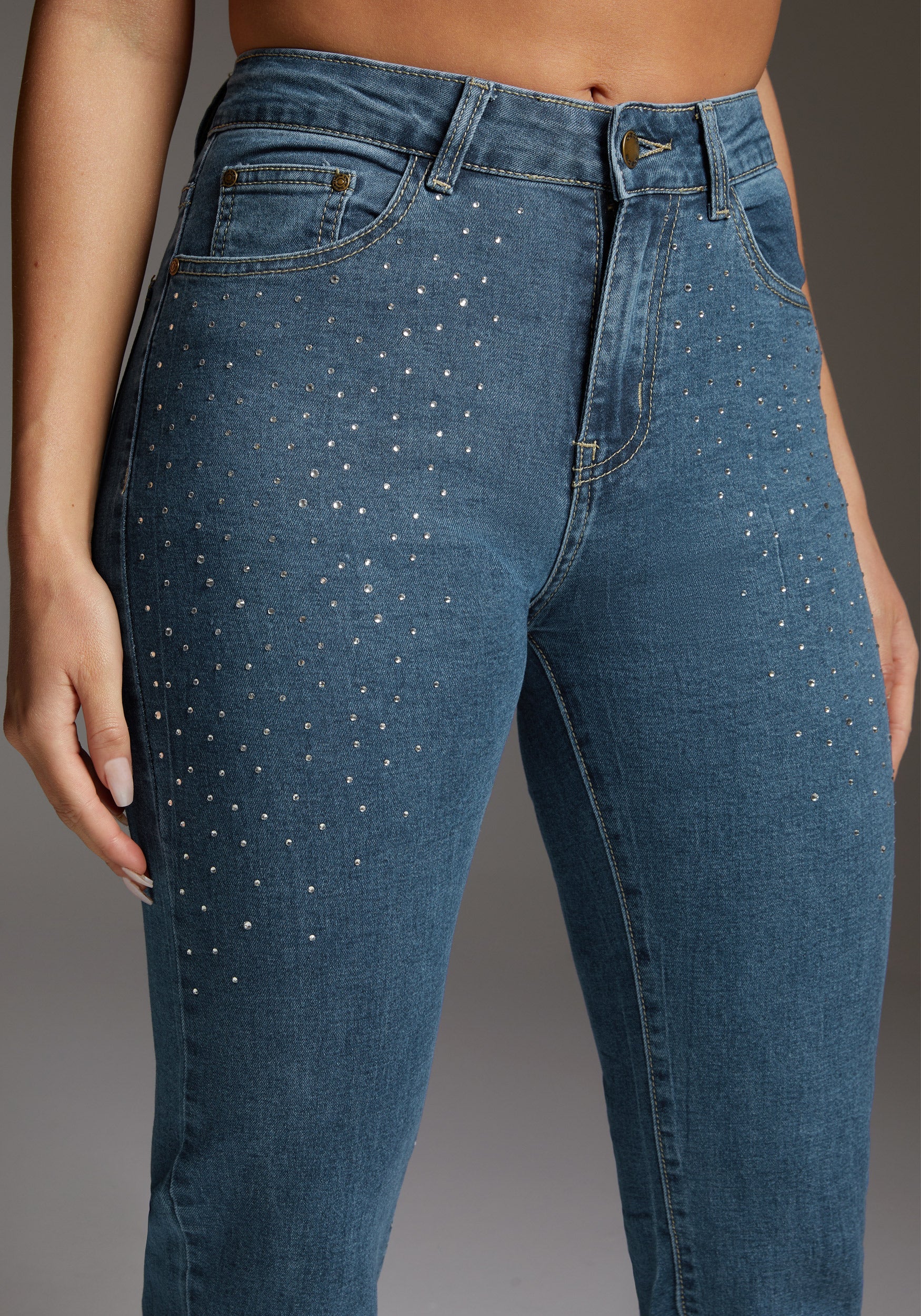 The Skinny With Rhinestone Details