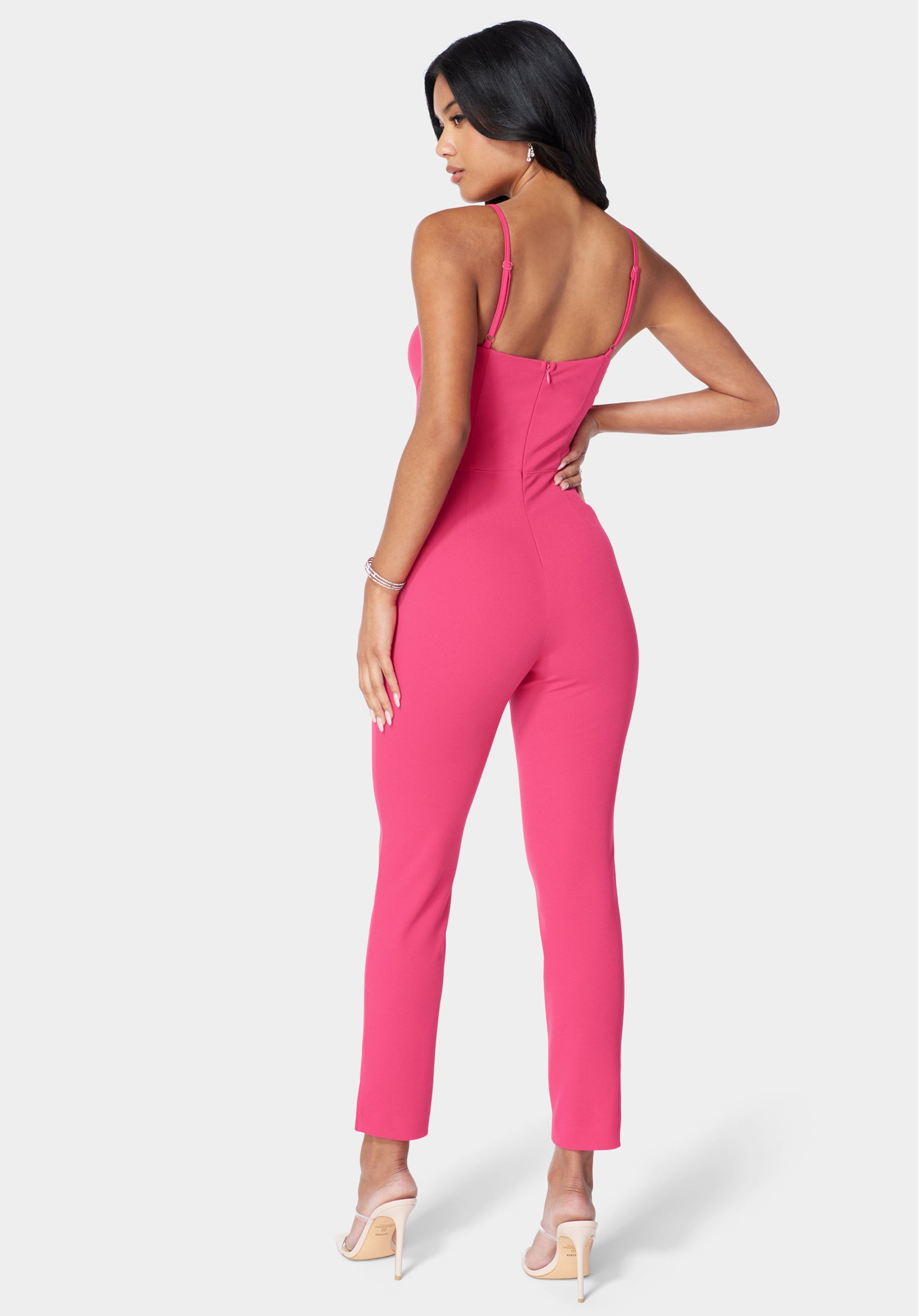 Corset Waist Slim Leg Jumpsuit