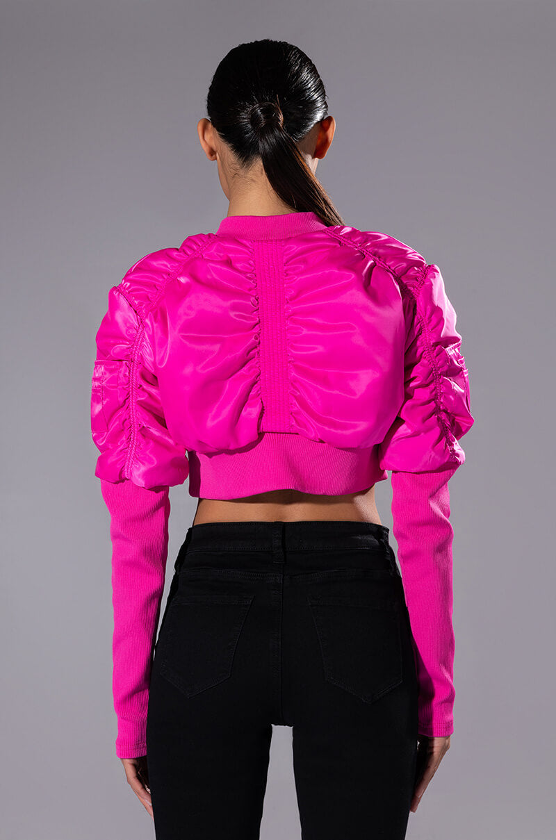 BABBS SKINNY ARM BOMBER JACKET