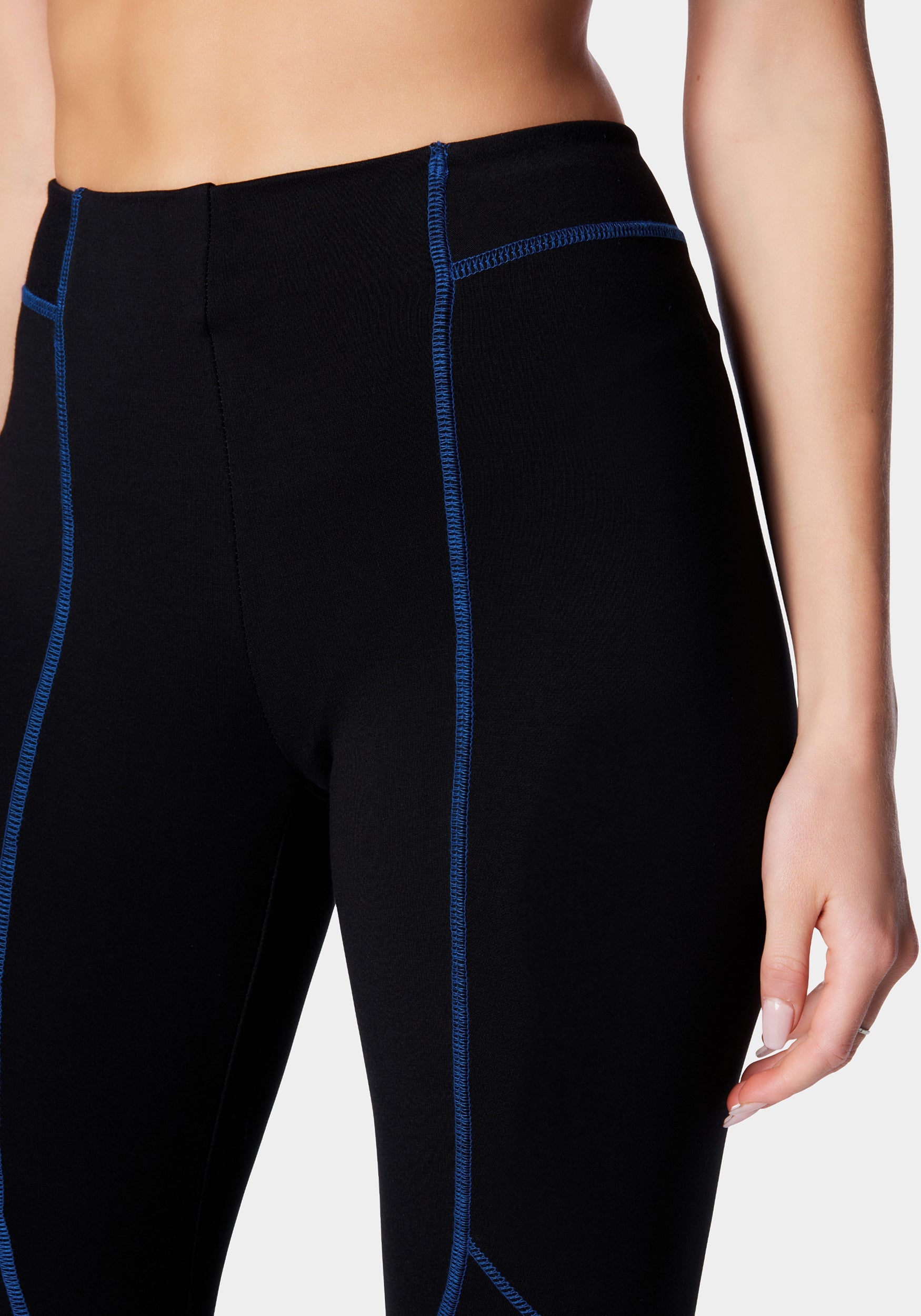 High Waist Contrast Stitch Pdr Legging